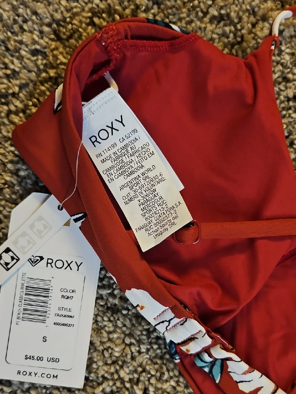 Roxy red floral